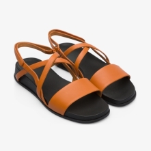 Camper Atonik Platform Sandals Dark Orange - Womens Singapore QOZZSS-155